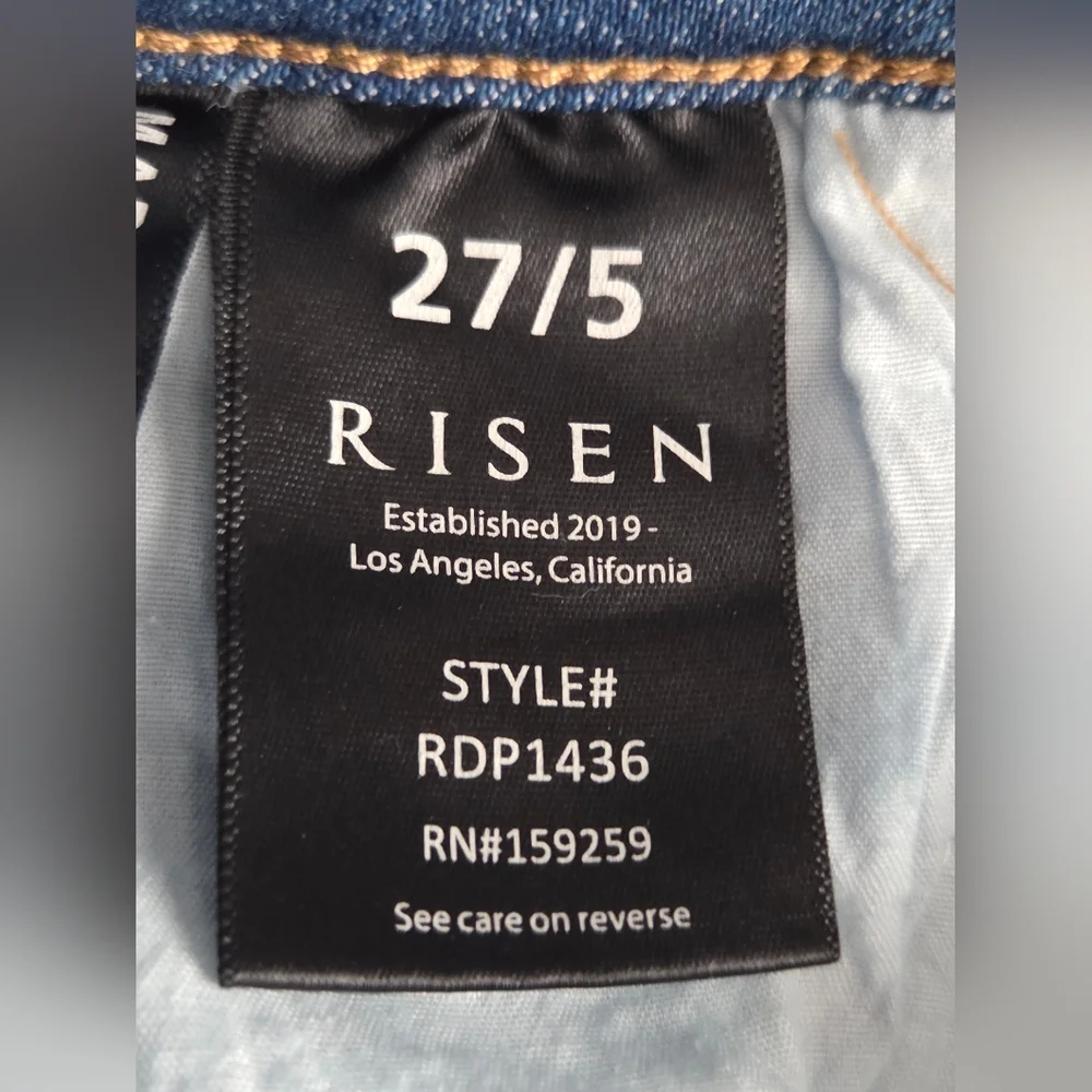 NWT Risen Raw Edge Waist W Frayed Hem Flare Jeans 27/5 - Picture 13 of 13